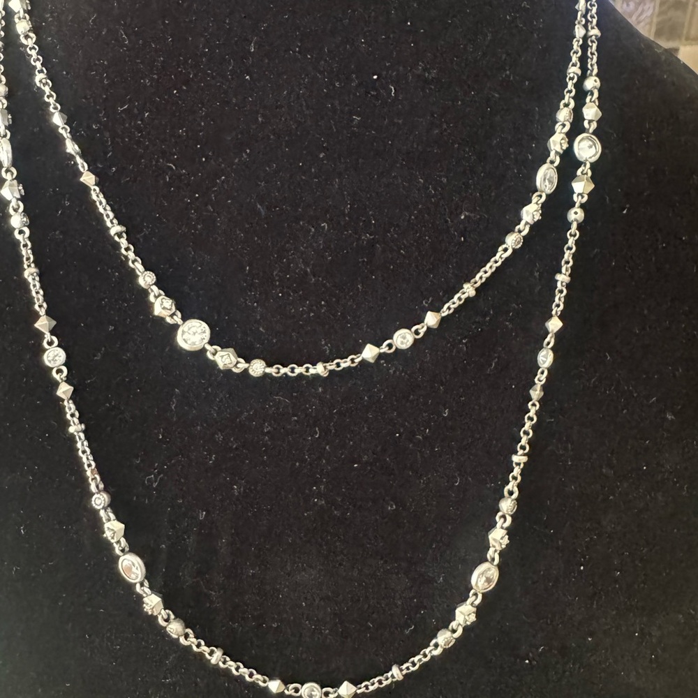 Kendra Scott Silver Layered Necklace new without tags